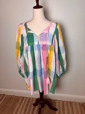 Indigo Soul size L Boho Spring Mini Dress